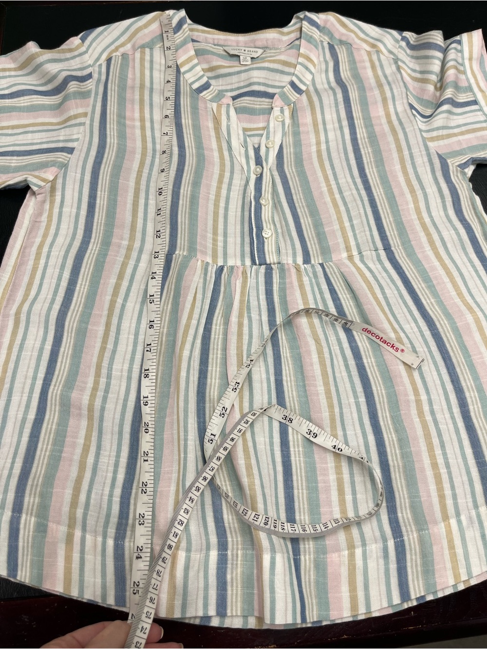 Lucky Brand striped blouse size small - Picture 8 of 8